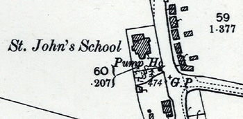 Saint John's shown on a map of 1901